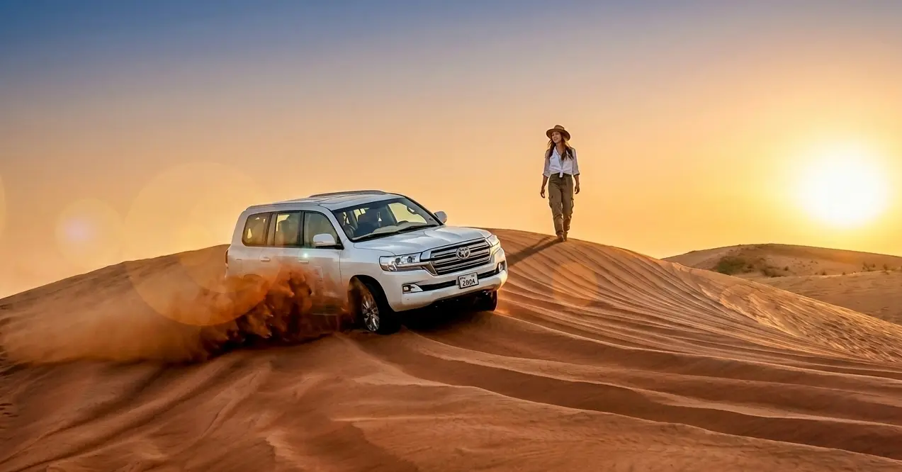 Dune bashing at desert safari Dubai