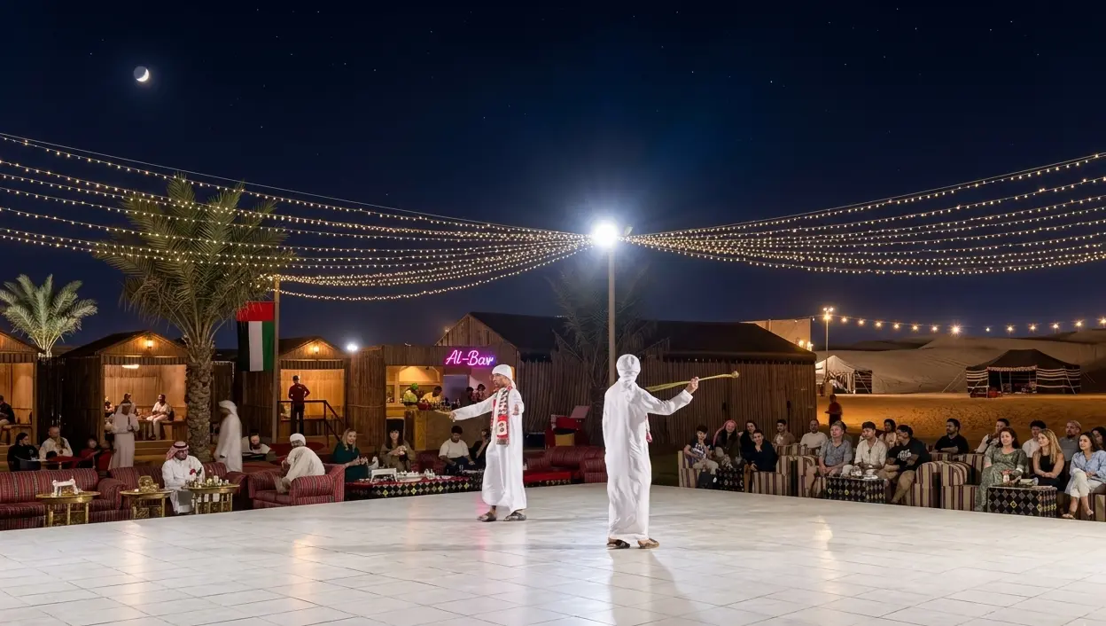 At desert camp Live show