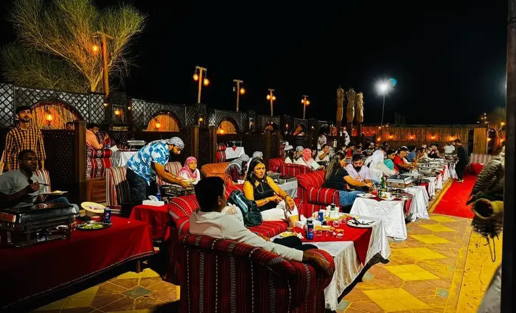 VIP seating section at safari camp