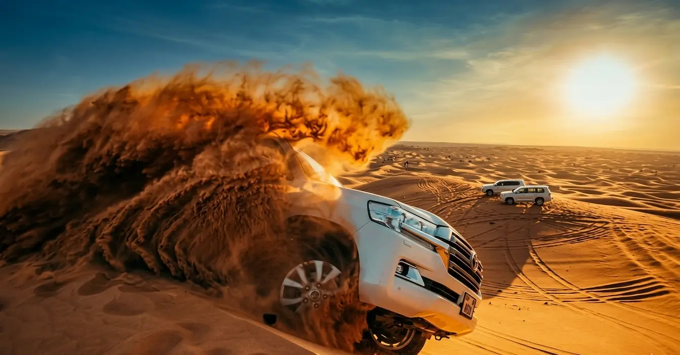 Dune bashing in private car