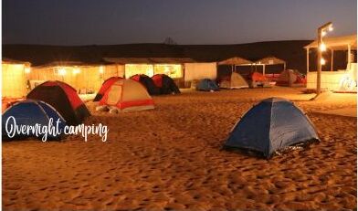 Overnight desert safari Dubai camping
