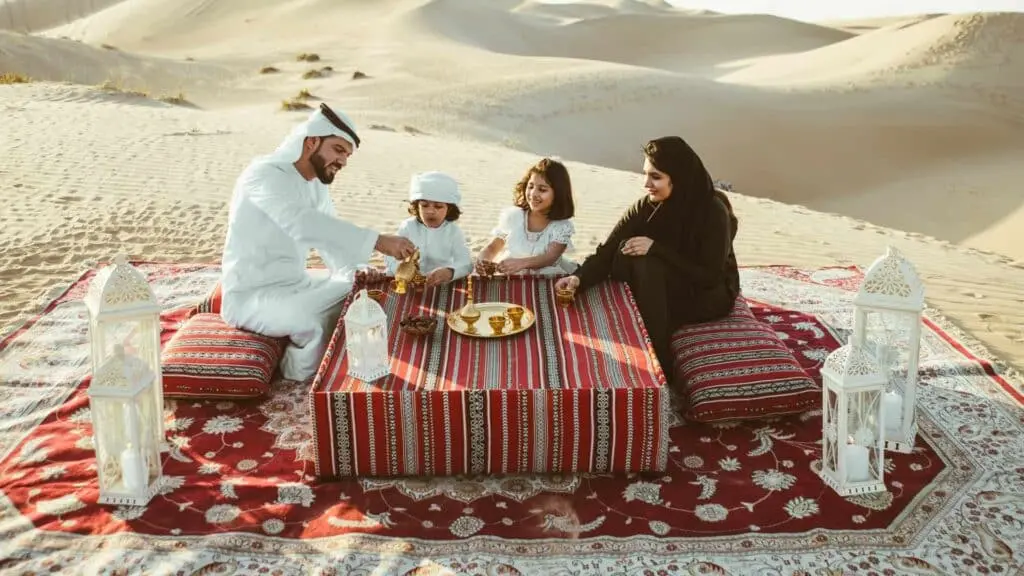 family desert safari dubai dinner