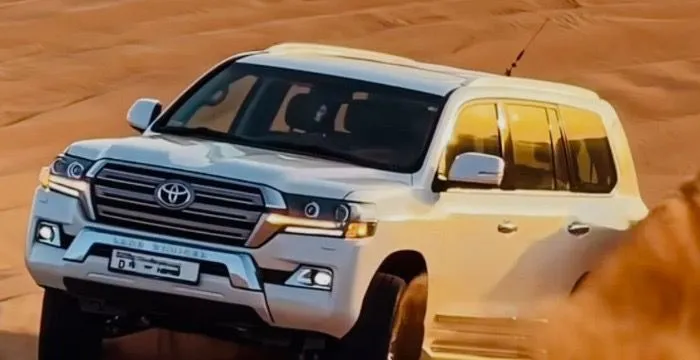 Evening desert safari in Dubai with dune bashing and sunset views