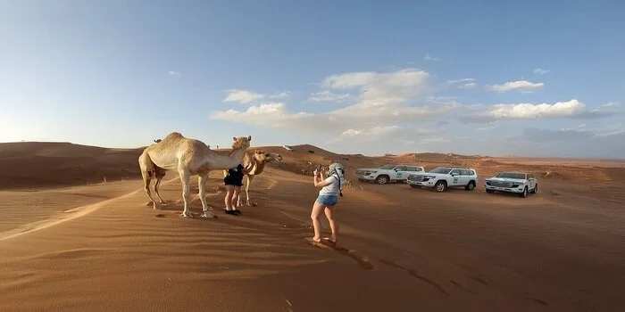 Desert safari Dubai experience with Desert Journey Tourism LLC in red dunes