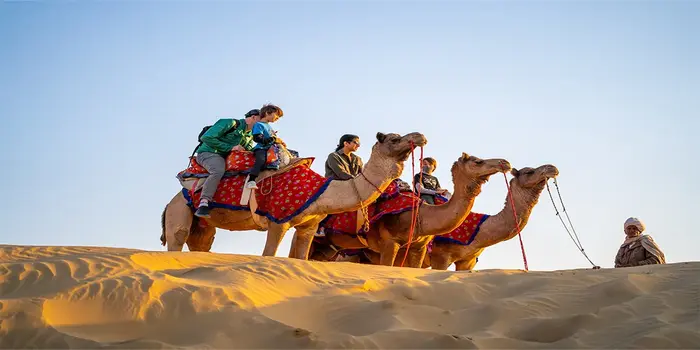 First desert safari in Dubai with dune bashing, camel rides, and sunset views