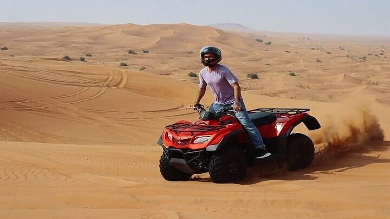 evening desert safari with quad bike