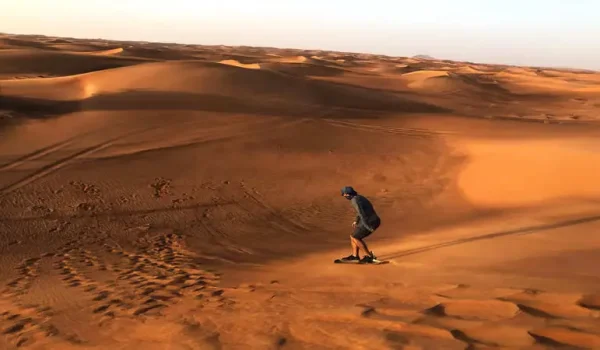 Private desert safari sandboarding